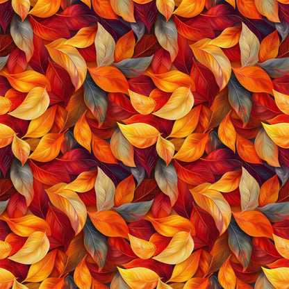 Artistic Autumn Leaves Pattern 6 Quilting Cotton Fabric