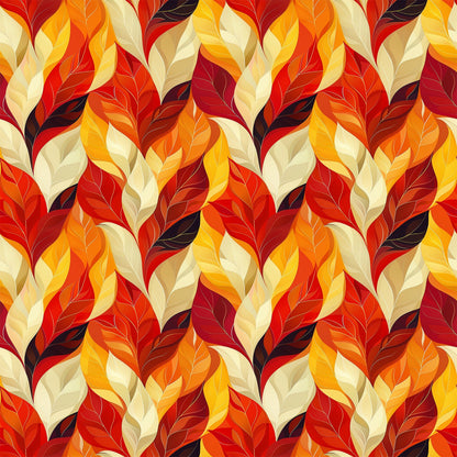 Artistic Autumn Leaves Pattern 7 Quilting Cotton Fabric