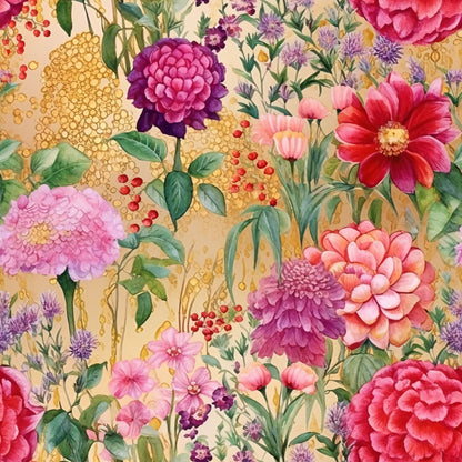 Artists Garden Wildflowers Floral Meadow Pattern 11 Quilting Cotton Fabric