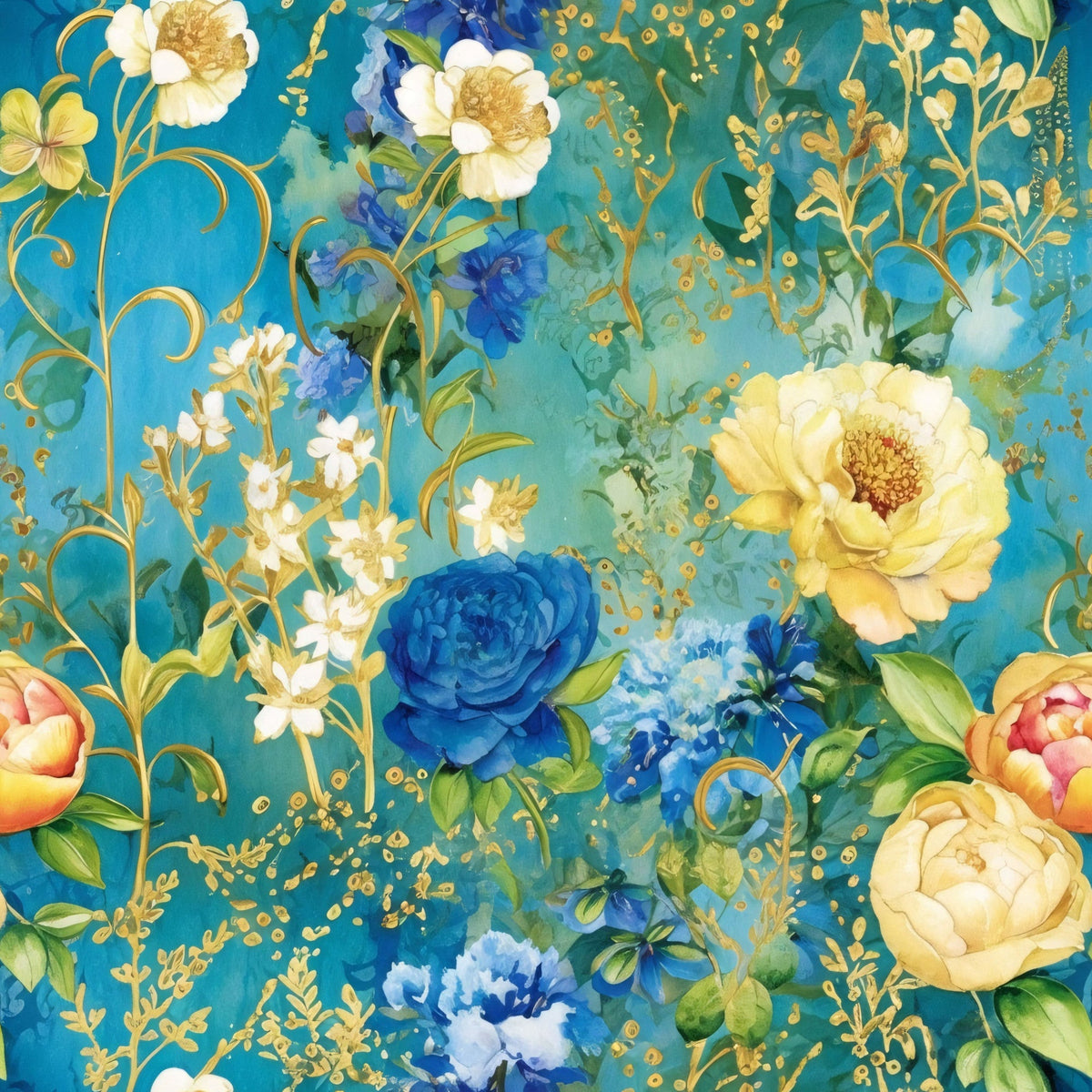 Gilded Twilight Blooms Pattern 19 Minky Fabric