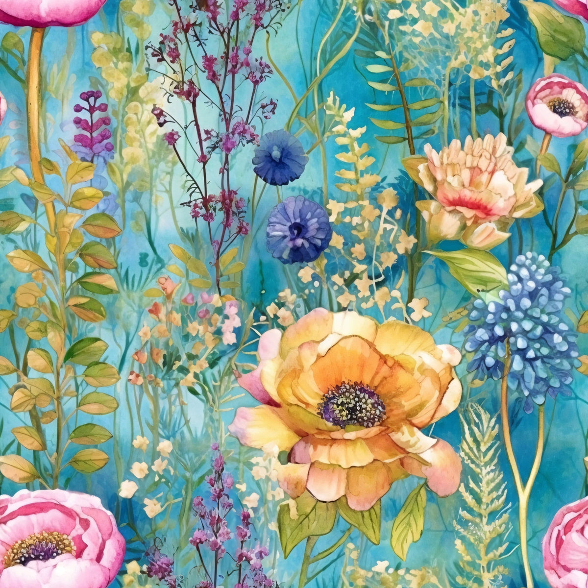 Gilded Twilight Blooms Pattern 5 Minky Fabric