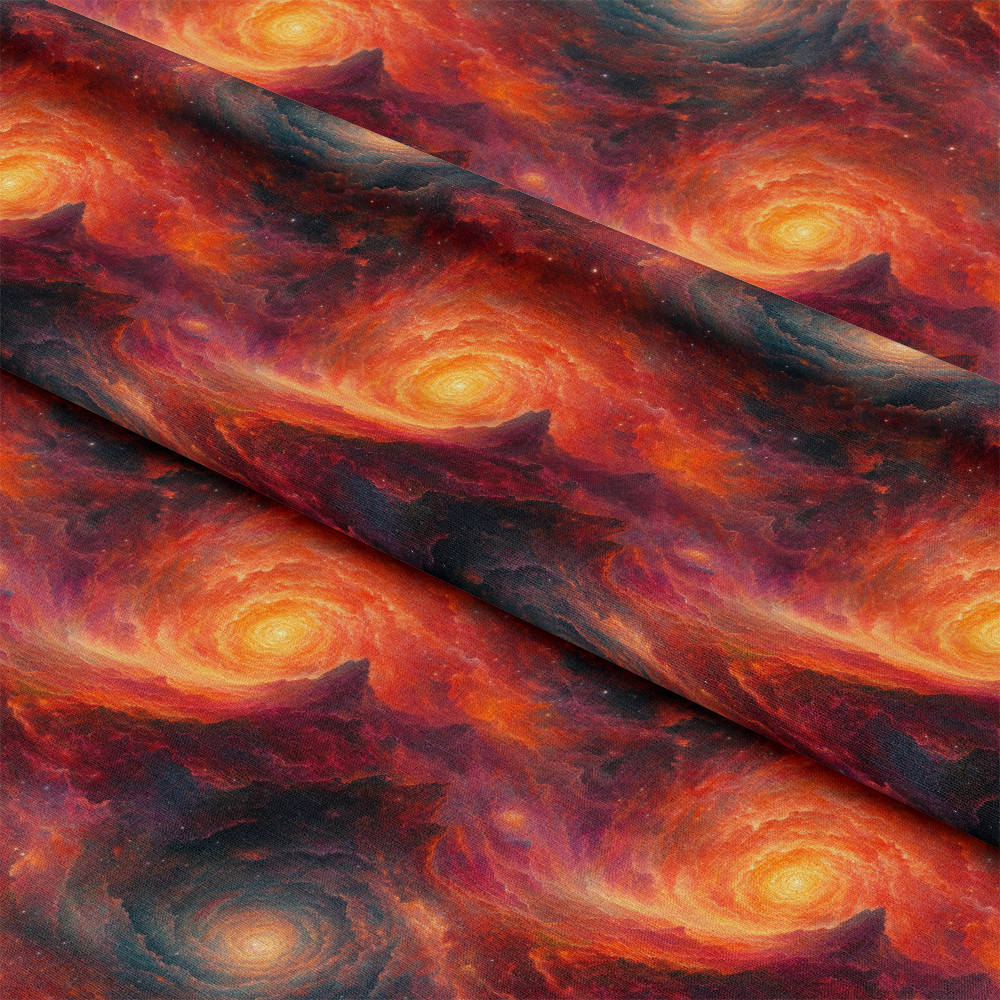 Aurora Starry Night Sky Pattern 10 Quilting Cotton Fabric
