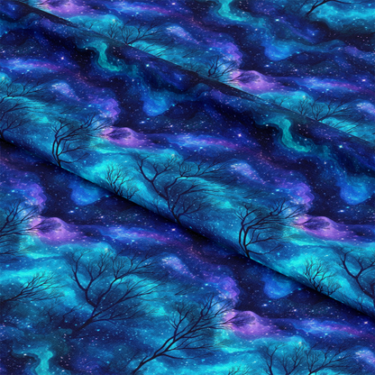 Aurora Starry Night Sky Pattern 12 Quilting Cotton Fabric