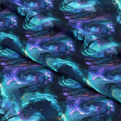 Aurora Starry Night Sky Pattern 13 Quilting Cotton Fabric