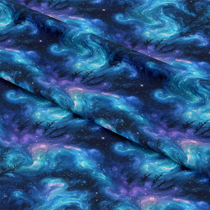 Aurora Starry Night Sky Pattern 15 Quilting Cotton Fabric