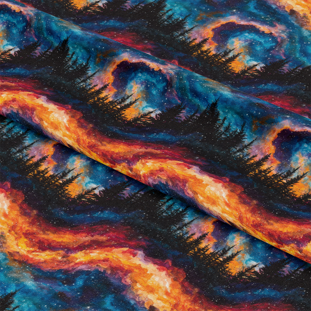 Aurora Starry Night Sky Pattern 16 Quilting Cotton Fabric