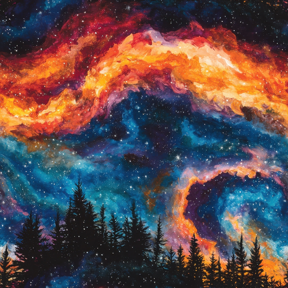 Nebula Horizon Pattern 16 Minky Fabric