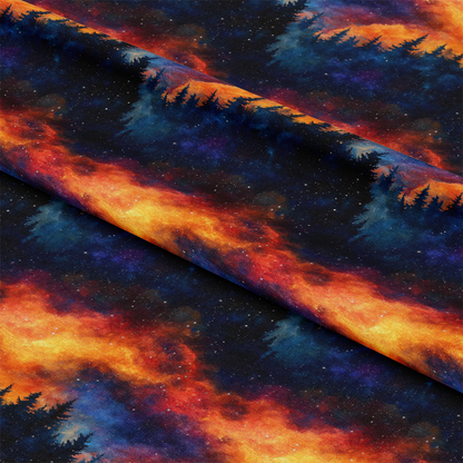 Aurora Starry Night Sky Pattern 17 Quilting Cotton Fabric