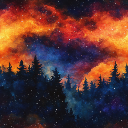 Nebula Horizon Pattern 17 Minky Fabric