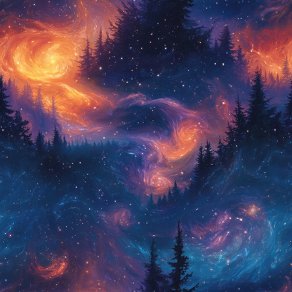 Nebula Horizon Pattern 18 Minky Fabric