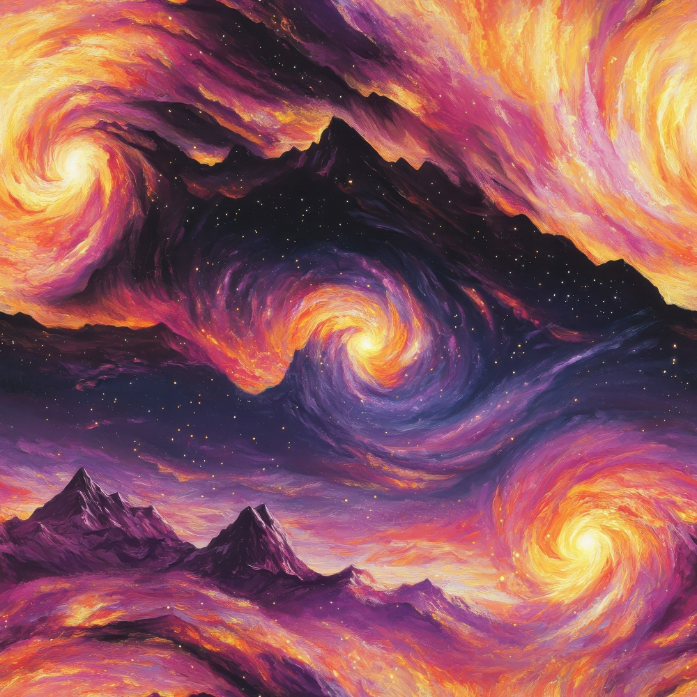 Nebula Horizon Pattern 22 Minky Fabric