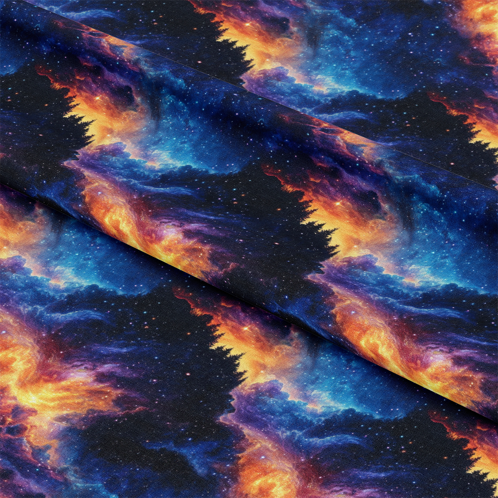 Aurora Starry Night Sky Pattern 25 Quilting Cotton Fabric