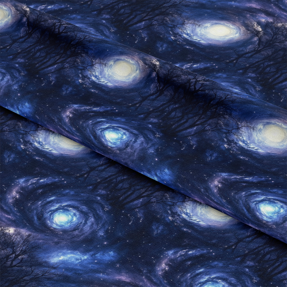 Aurora Starry Night Sky Pattern 2 Quilting Cotton Fabric