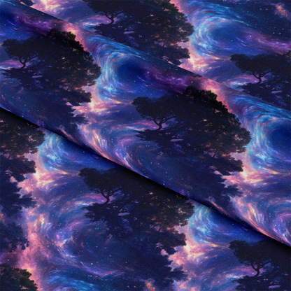 Aurora Starry Night Sky Pattern 4 Quilting Cotton Fabric