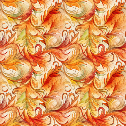 Autumn Swirls Pattern 10 Quilting Cotton Fabric