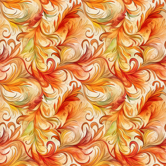 Autumn Swirls Pattern 10 Quilting Cotton Fabric