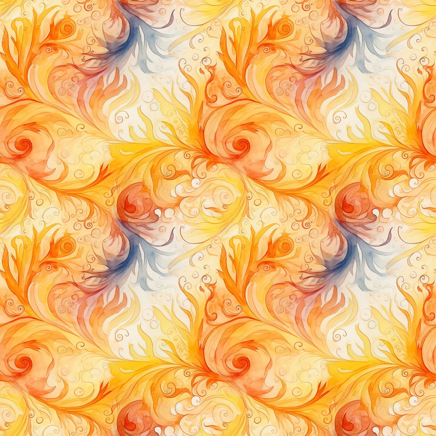 Autumn Swirls Pattern 11 Quilting Cotton Fabric