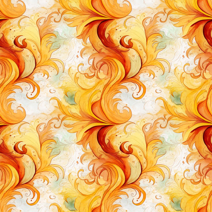 Autumn Swirls Pattern 2 Quilting Cotton Fabric