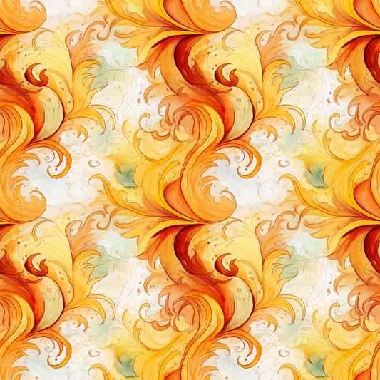 Autumn Swirls Pattern 2 Quilting Cotton Fabric