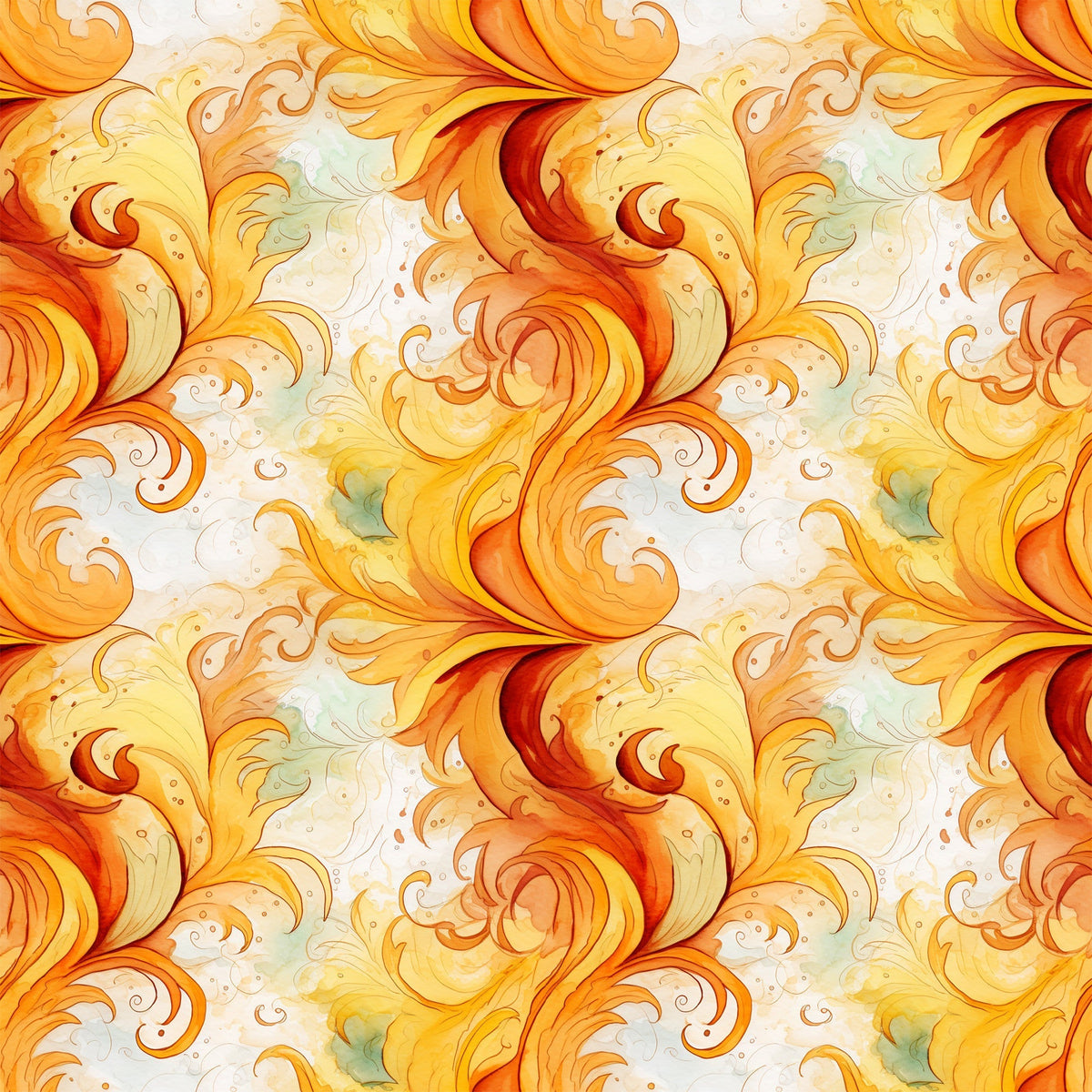 Phoenix Plumes Pattern 2 Minky Fabric