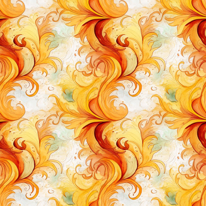 Phoenix Plumes Pattern 2 Minky Fabric