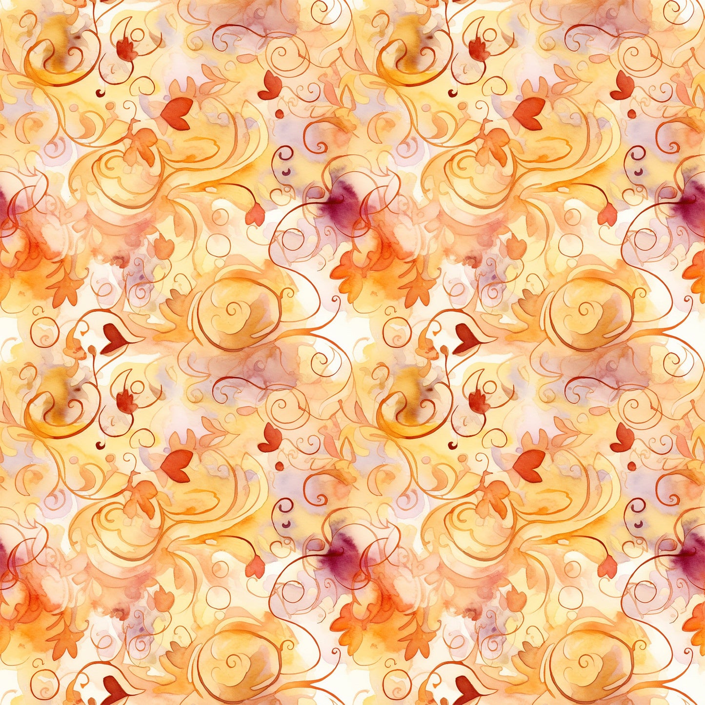 Autumn Swirls Pattern 5 Quilting Cotton Fabric