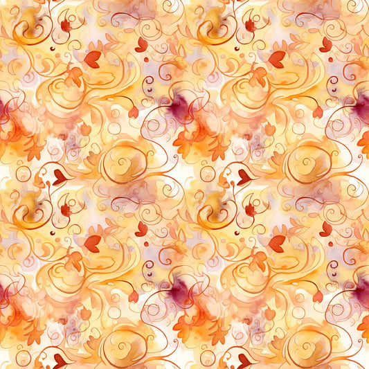Autumn Swirls Pattern 5 Quilting Cotton Fabric