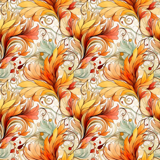 Autumn Swirls Pattern 6 Quilting Cotton Fabric