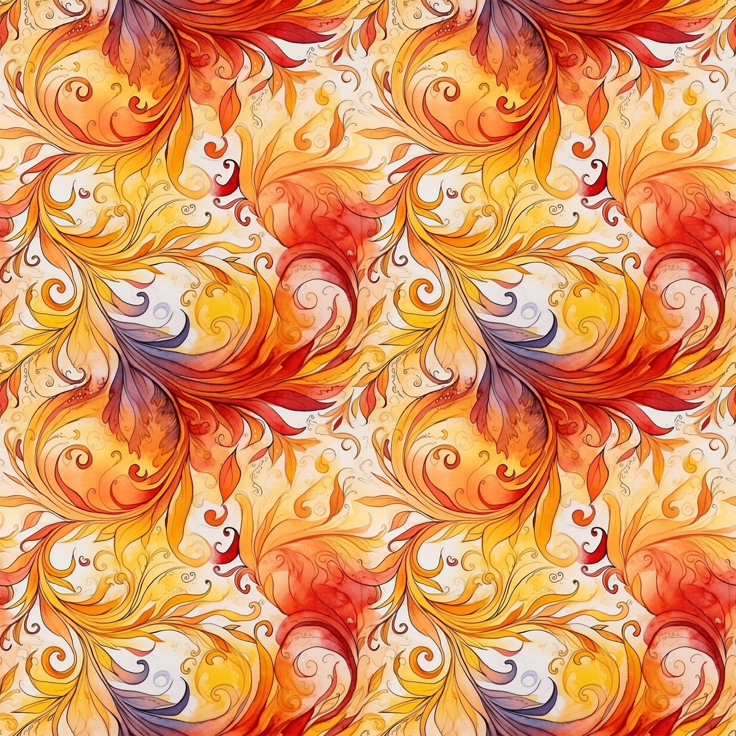 Autumn Swirls Pattern 7 Quilting Cotton Fabric