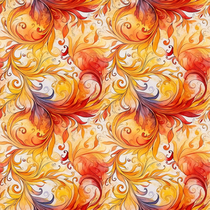 Autumn Swirls Pattern 7 Quilting Cotton Fabric