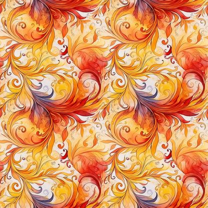 Phoenix Plumes Pattern 7 Minky Fabric