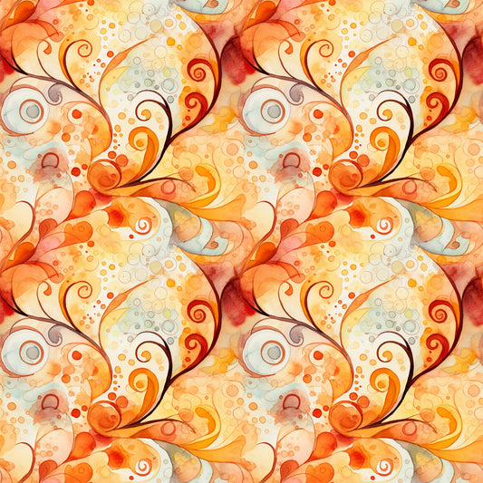 Autumn Swirls Pattern 8 Quilting Cotton Fabric