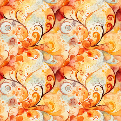 Phoenix Plumes Pattern 8 Minky Fabric
