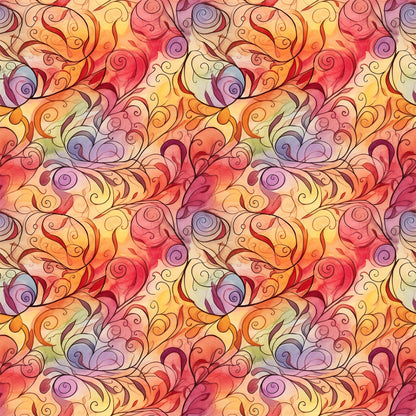 Autumn Swirls Pattern 9 Quilting Cotton Fabric