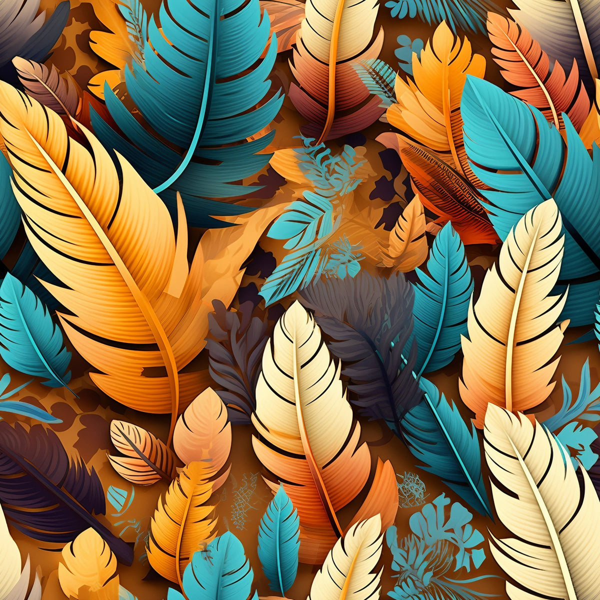 Canyon Plumes Pattern 12 Minky Fabric