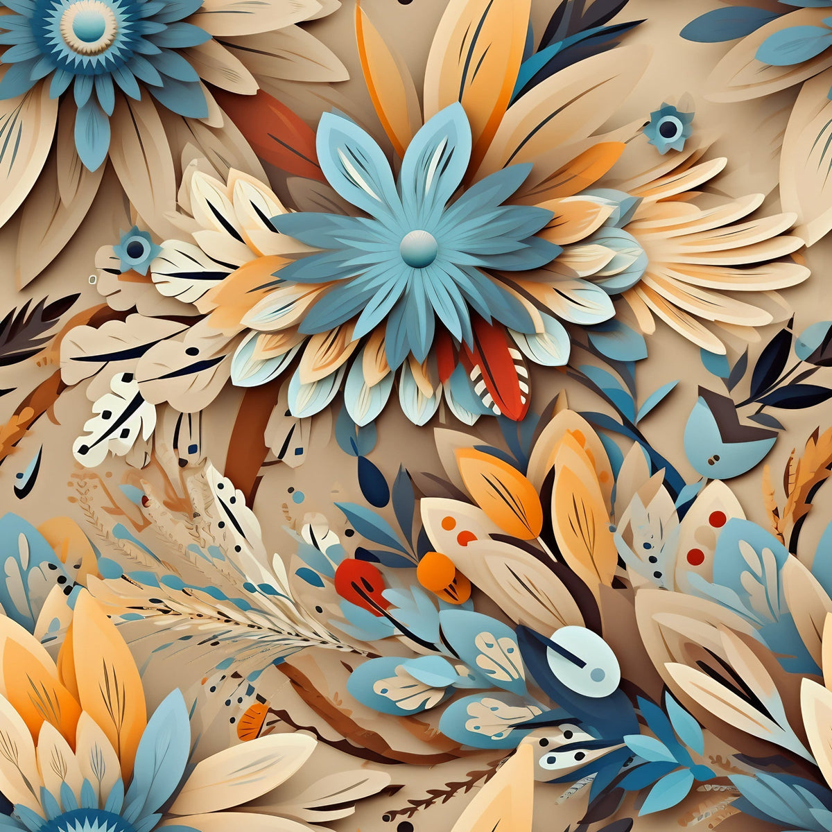 Canyon Plumes Pattern 13 Minky Fabric