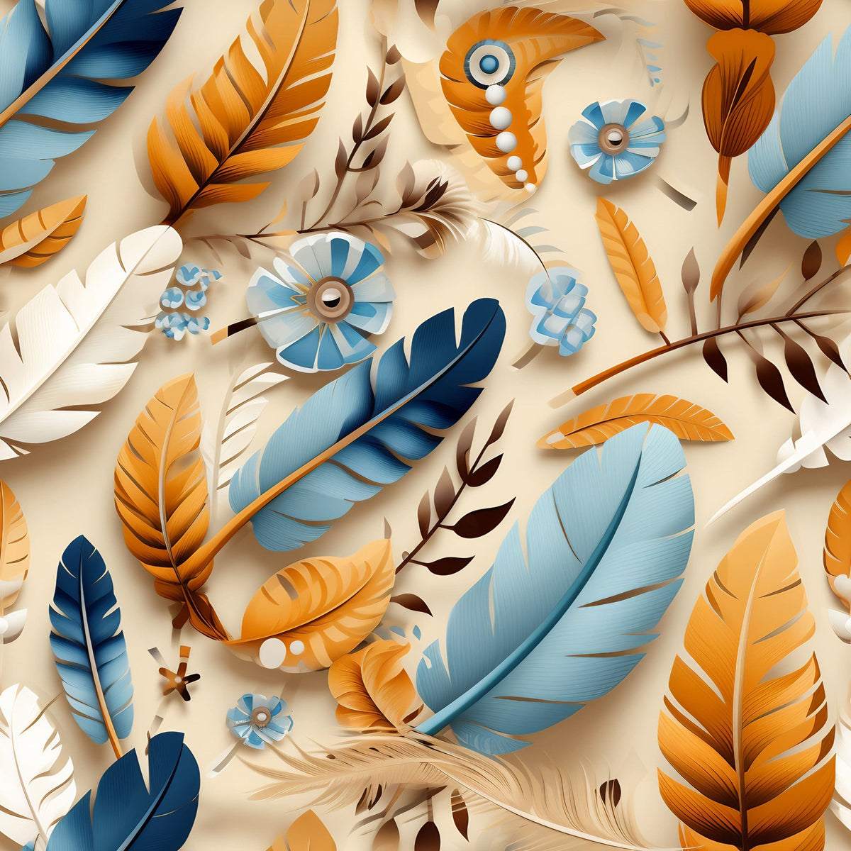 Canyon Plumes Pattern 15 Minky Fabric