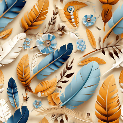 Canyon Plumes Pattern 15 Minky Fabric