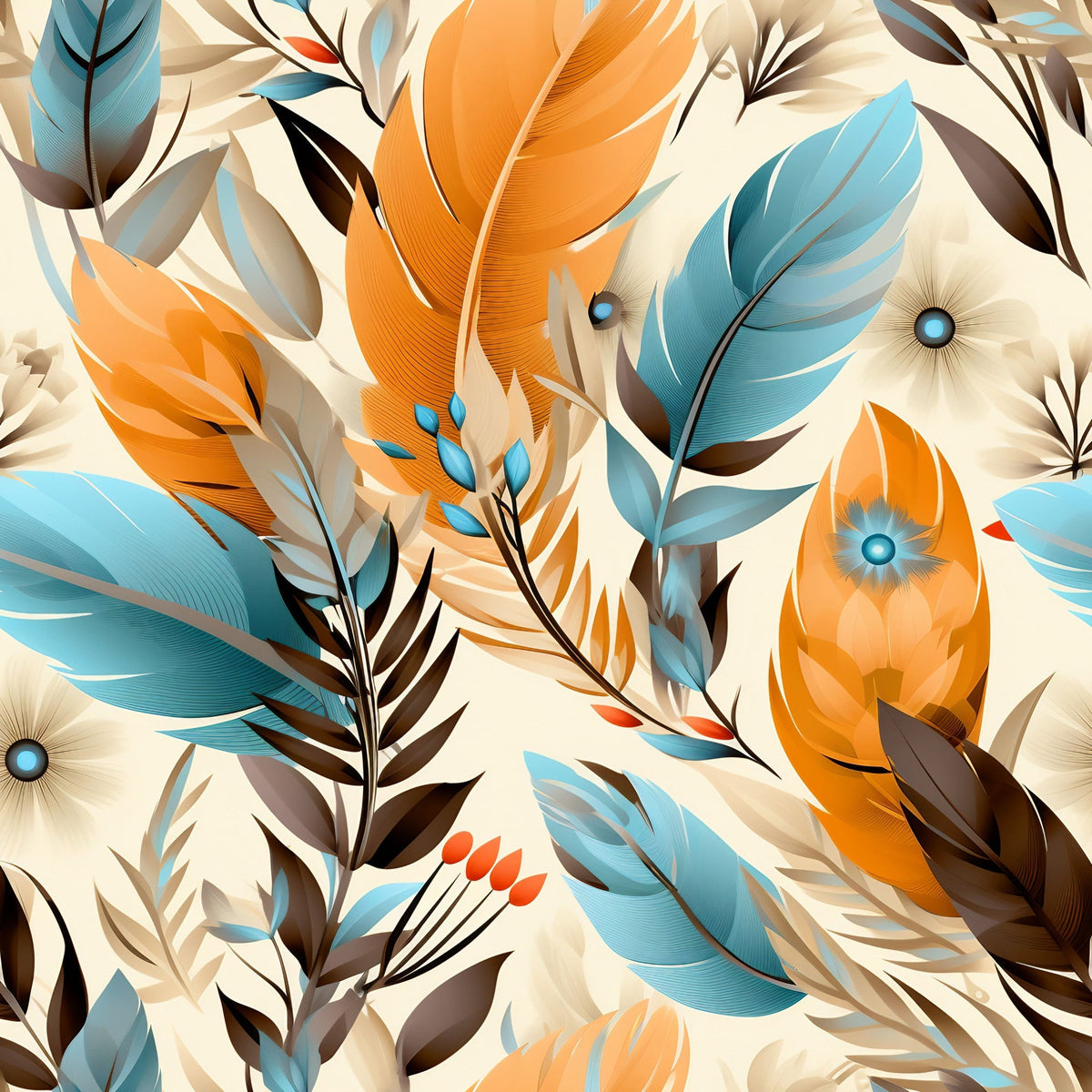 Canyon Plumes Pattern 16 Minky Fabric