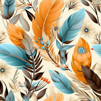 Canyon Plumes Pattern 16 Minky Fabric