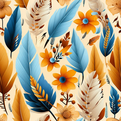 Canyon Plumes Pattern 1 Minky Fabric