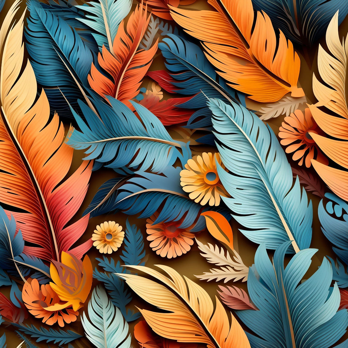Canyon Plumes Pattern 20 Minky Fabric