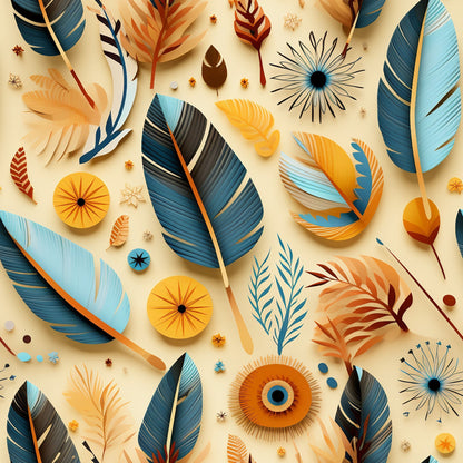 Canyon Plumes Pattern 2 Minky Fabric