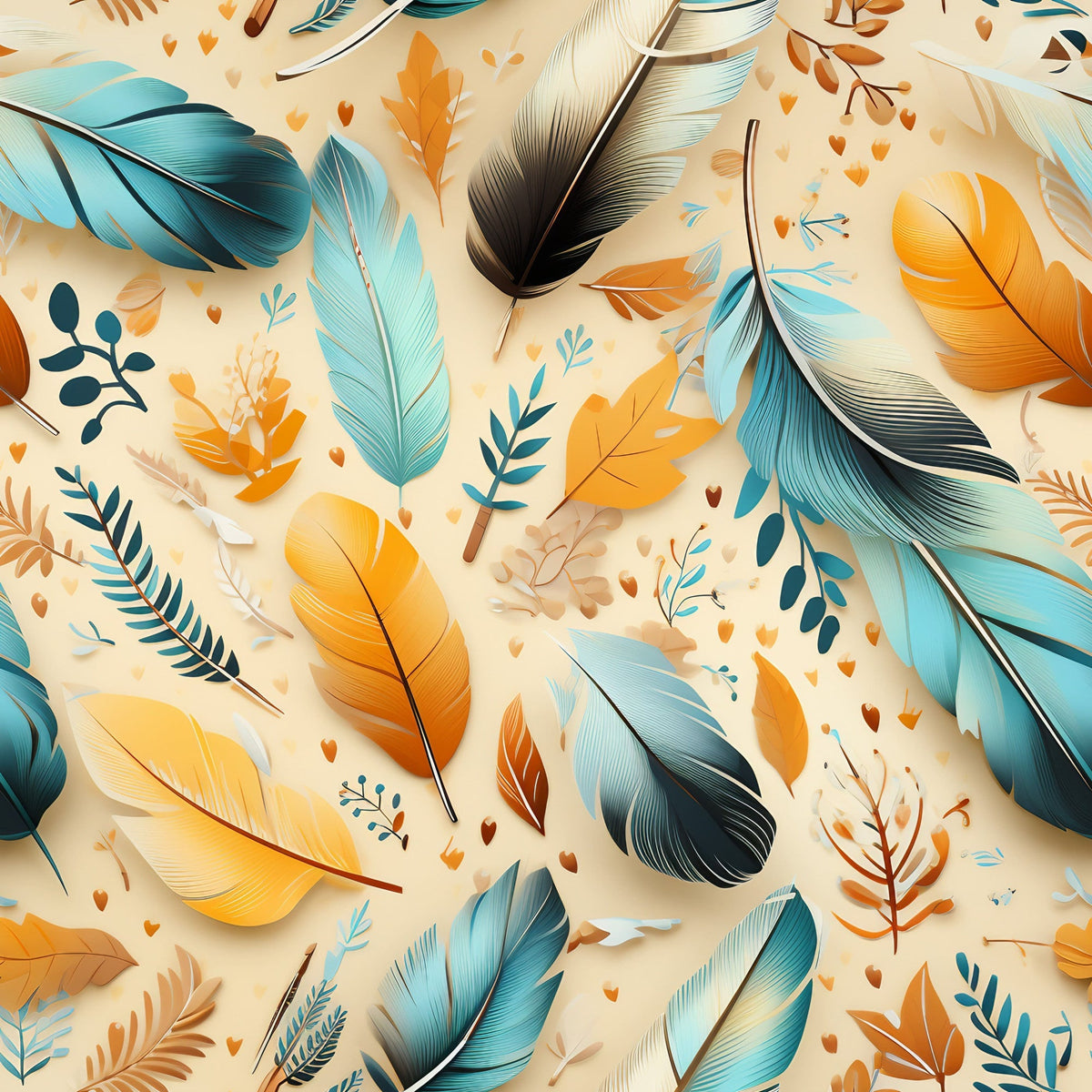 Canyon Plumes Pattern 3 Minky Fabric