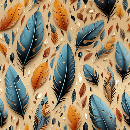 Aztec Feather Pattern 4 Quilting Cotton Fabric