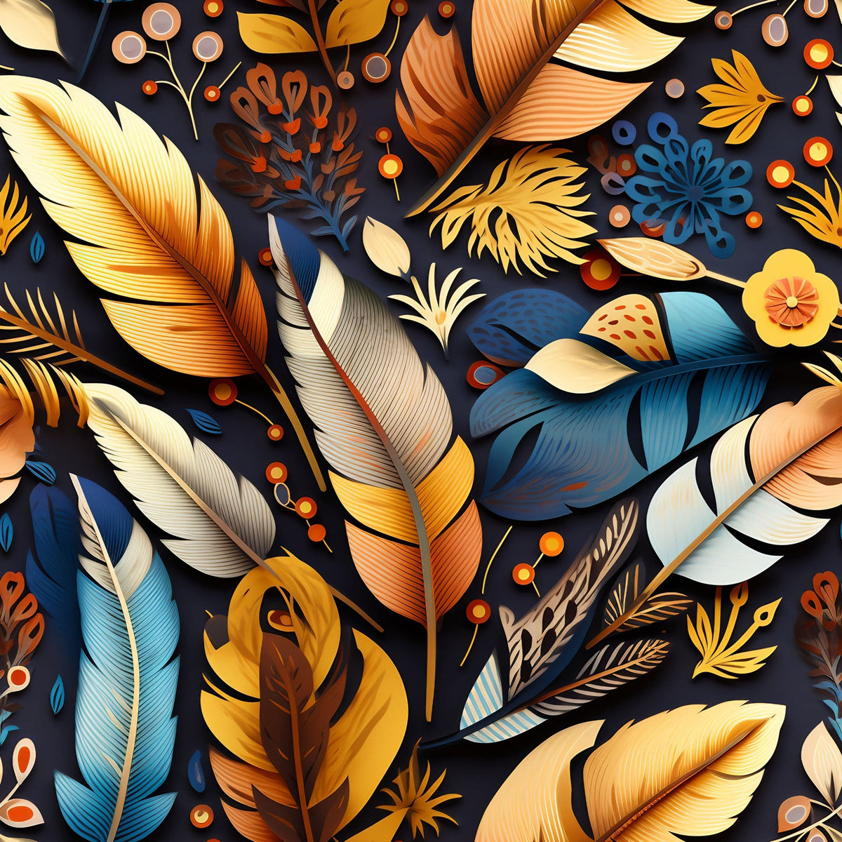 Canyon Plumes Pattern 5 Minky Fabric