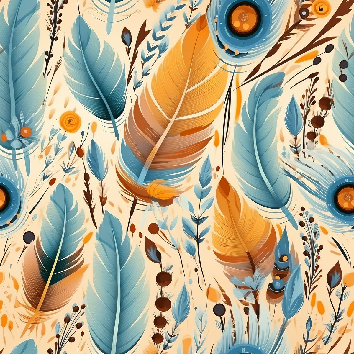 Canyon Plumes Pattern 6 Minky Fabric