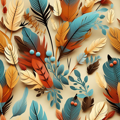Canyon Plumes Pattern 7 Minky Fabric