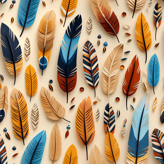 Aztec Feather Pattern 9 Quilting Cotton Fabric