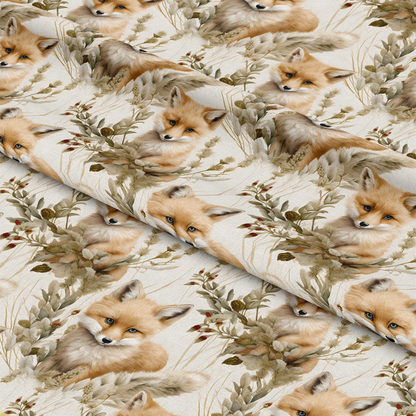 Baby Foxes Pattern 15 Quilting Cotton Fabric